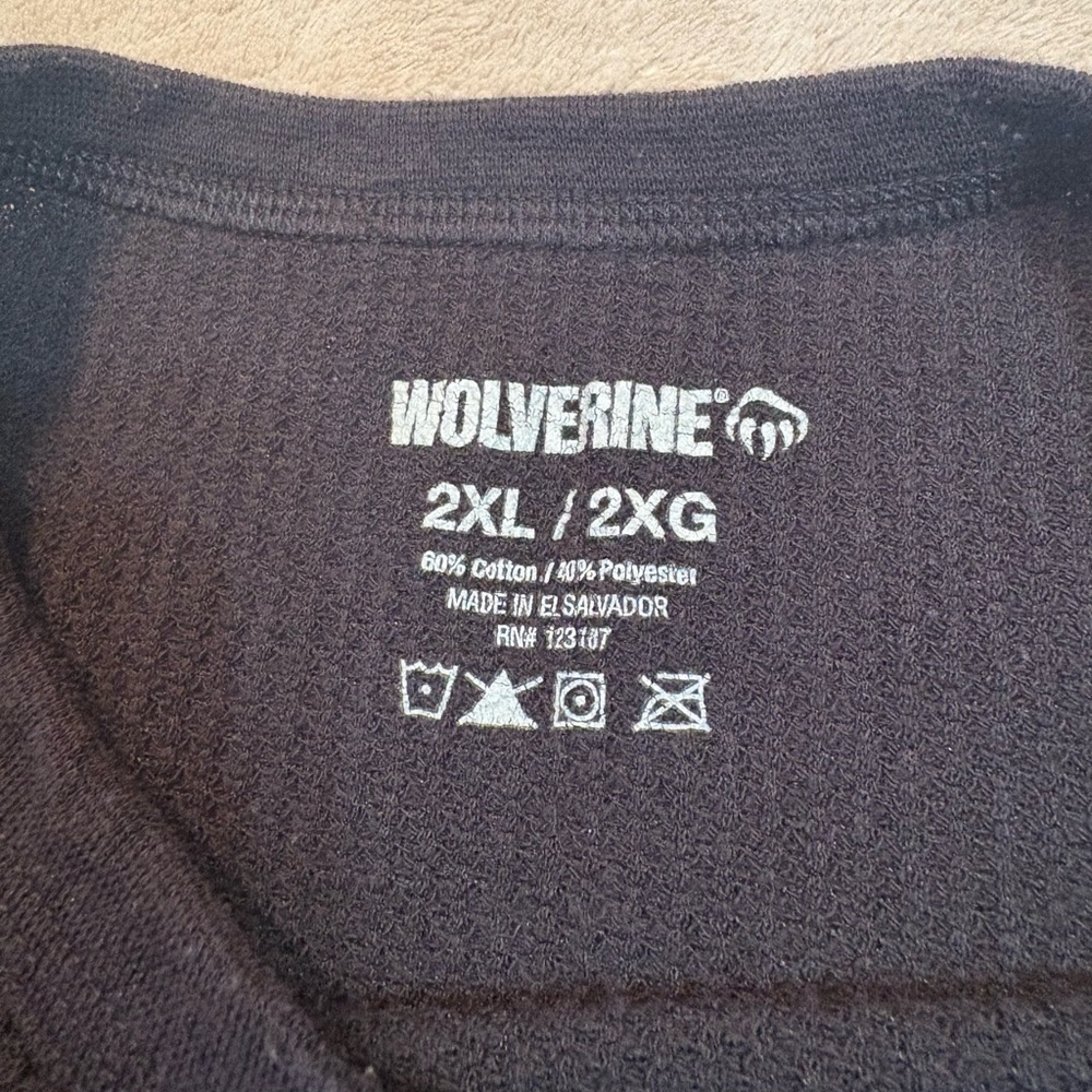 Wolverine Black Waffle Knit Long Sleeve - Picture 2 of 2